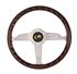 Steering Wheel - Grand Prix Mahogany Wood/Silver Spoke 350mm - RX2458 - MOMO - 1